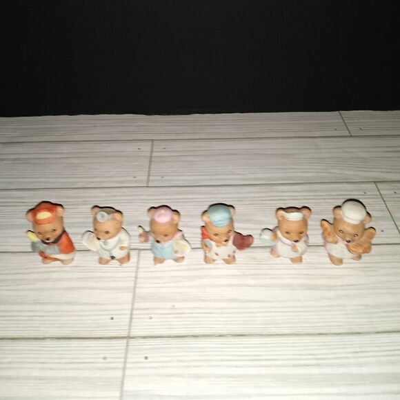 Homco Vintage 1980 Set Of 6 Collectible Career Professional Bear Figurines #8820 - Picture 3 of 10